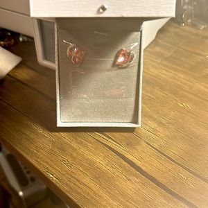 Matching pink earrings